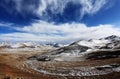 Snow capped mountains