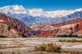 Snow-capped mountans and rocks near the Kashgar China