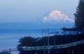 Snow-capped Mt. Rainier, from Seattle, WA