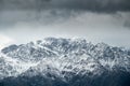 Snow capped peak of Monte Grosso in Corsica Royalty Free Stock Photo