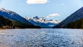 The snow capped peak of Mount Rohr at the south end of Duffey Lake