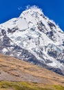 The snow capped peak of Mt Ausangate. Cordillera Vilcanota, Cusco, Peru Royalty Free Stock Photo