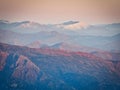 The snow-capped peaks of the Ligurian mountains