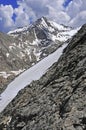 Snow Capped peaks and rock in the Sangre de Cristo Range, Colorado