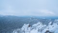 Snow-capped peaks of Taganai National Park located in the South Urals.