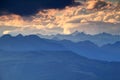 Blue ridges of Venediger and Villgraten groups, High Tauern Royalty Free Stock Photo