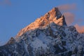 Snow Capped Tetons in Fall at Sunrise Royalty Free Stock Photo
