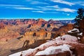 Snow-Capped Trail in World Famous Grand Canyon National Park, Arizona, United States Royalty Free Stock Photo