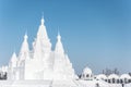 Snow castle on a sunny day