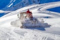 Snow Cat groming Ski Slope