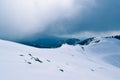 Snow cladded mountains of Dainkund in Dalhousie Himachal Pradesh.