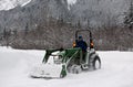 Snow cleaning. Royalty Free Stock Photo