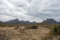 Snow Clings to The Chisos Mountains on Cloudy Day Royalty Free Stock Photo