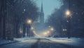 Snow-Cloaked Urban Silence
