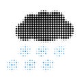 Snow Cloud Halftone Dotted Icon Royalty Free Stock Photo