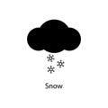 snow cloud icon. Element of minimalistic icon for mobile concept and web apps. Signs and symbols collection icon for websites, web Royalty Free Stock Photo
