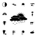 snow cloud with the sun icon. Detailed set of weather icons. Premium graphic design. One of the collection icons for websites, web Royalty Free Stock Photo