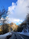 The snow and the clouds