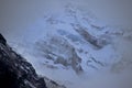 Snow cold Himalayan peaks in fog Royalty Free Stock Photo