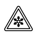 Snow, cold, warning, snowflake fully editable vector icon