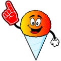 Snow Cone with Foam Finger