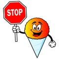 Snow Cone with Stop Sign