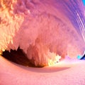 The snow cornice at the top Royalty Free Stock Photo