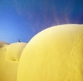 The snow cornice at the top Royalty Free Stock Photo