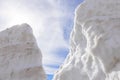 Snow corridor at Murodo