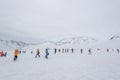 Snow corridor on Tateyama Kurobe Alpine Route, Japanese Alp Royalty Free Stock Photo