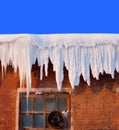 Snow cover on roof Royalty Free Stock Photo