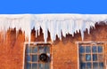 Snow cover on roof Royalty Free Stock Photo