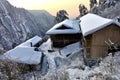 Snow coverd wooden house