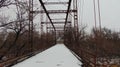 1917 Snow Covered Abandoned Bridge Royalty Free Stock Photo