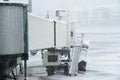 Snowy Airplane Terminal at the Airport