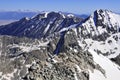 Snow covered alpine landscape on Colorado 14er Little Bear Peak Royalty Free Stock Photo
