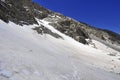 Snow covered alpine landscape on Colorado 14er Little Bear Peak Royalty Free Stock Photo