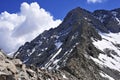 Snow covered alpine landscape on Colorado 14er Little Bear Peak Royalty Free Stock Photo