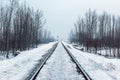 Snow covered Banihal Ã¢â¬â Baramulla train track after receiving seasons heavy snowfall