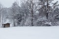 Snow Covered Cabin Royalty Free Stock Photo