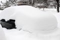 Snow covered car