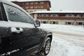 Snow covered car