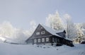 Snow covered chalet