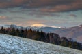 Snow-covered and cloud-capped peak Velka Fatra range Slovakia Royalty Free Stock Photo