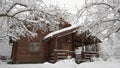 Snow-covered country house Royalty Free Stock Photo