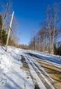 Snow Covered Country Road