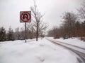 Snow Covered Country Road Royalty Free Stock Photo