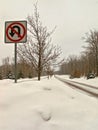 Snow Covered Country Road Royalty Free Stock Photo