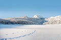 Snow covered Durmitor mountain in Montenegro Royalty Free Stock Photo