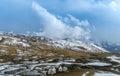 Snow Covered Farm in Langza Village, Spiti Valley, Himachal Pradesh Royalty Free Stock Photo